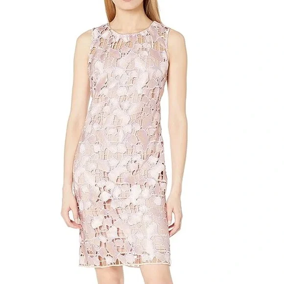 Elie Tahari Floral Lace in Pink with Gold
